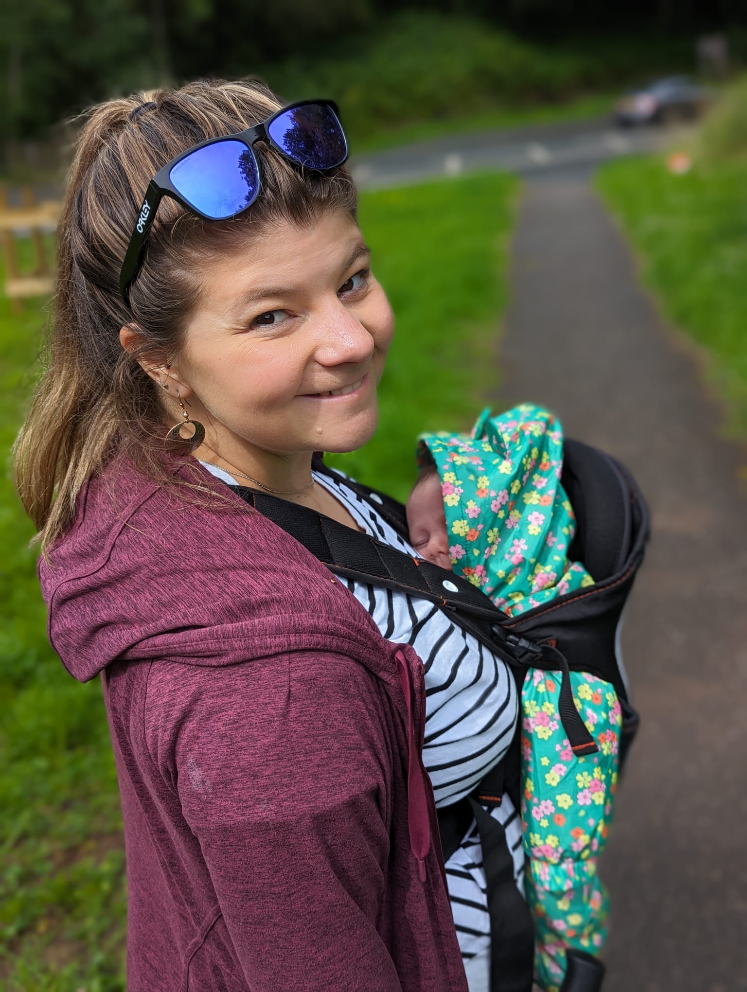 Charlotte Briggs with her baby